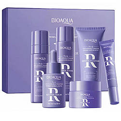 Подарунковий антивіковий набір косметики для обличчя 6в1 BIOAQUA Retinol з ретиноломю