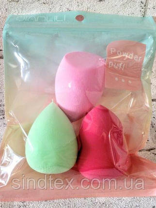 Набір спонжів для макіяжу Beauty Blender, 3шт, фото 1