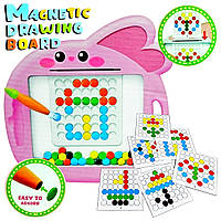 Мозаїка "Зайка" з магнітним стілусом та плоскими кульками, 6 карткок (761-2)