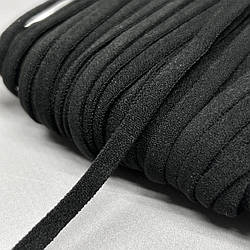 Резинка для бретель плоска 5 мм - чорна матова