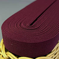 Резинка турецька щільна 2см, 10м - бордова