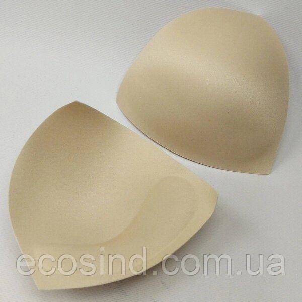 Чашки для купальників з push up трикутник розмір 38 бежеві, фото 1