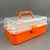 Валіза-органайзер для рукоділля 30х14х17 см, оранж, фото 2