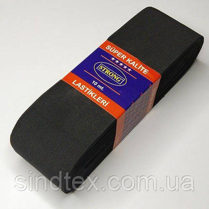 Резинка для одягу широка Strong 7 см чорна, фото 2