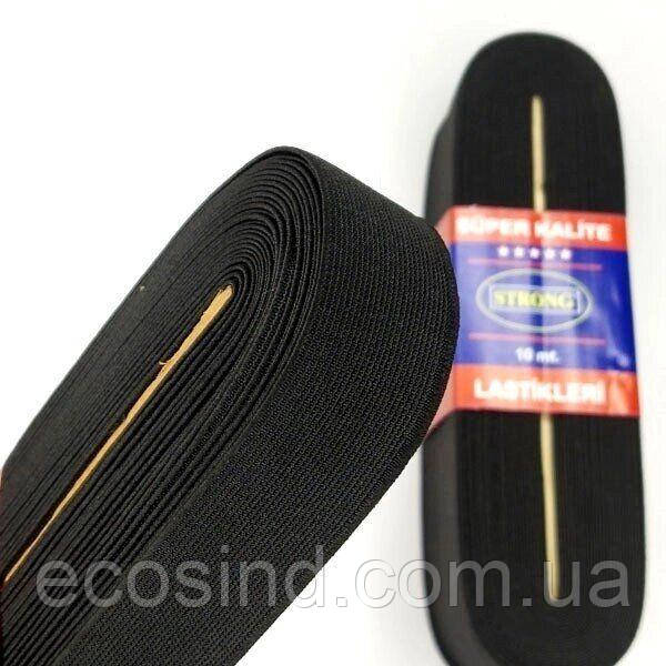 Резинка для одягу широка Strong 3,5 см чорний, фото 1