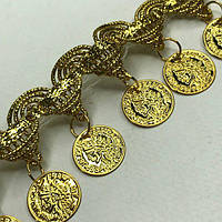 Тесьма золота з монетка - 3,5 см