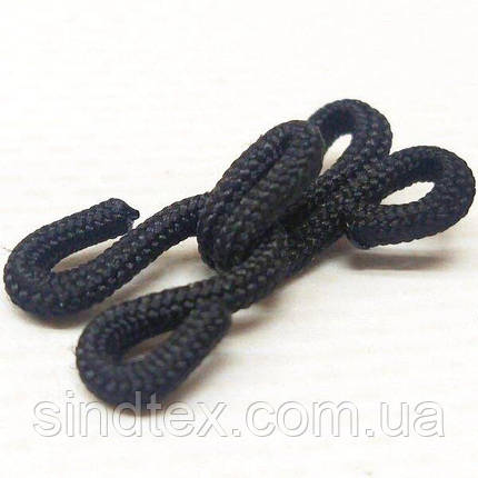 Чорний гачок # 12, покритий тканиною для одягу, шиття, фото 2