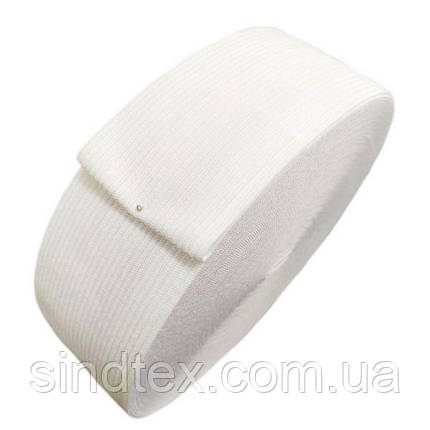Широка білизняна резинка для одягу Sindtex білий 5 см х 22,5 м, фото 2
