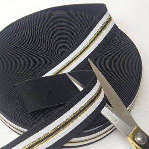 Резинка поясна 4см кольорова з люрексом