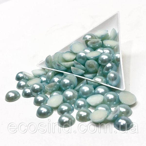 Напівбусини перламутрові 10 мм, 10 гр/уп колір - блакитний Z12, фото 1