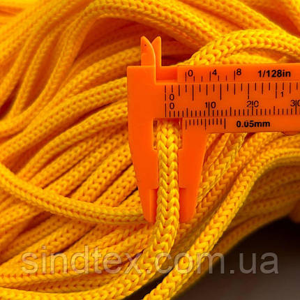 5-мм шнур текстильний полімідний, жовток (90м), фото 4