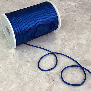 Шнур корсетний (сатиновий, шовковий) 2мм - електрик