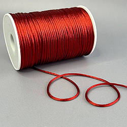 Шнур корсетний (сатиновий, шовковий) 2мм - бордо