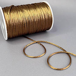 Шнур корсетний (сатиновий, шовковий) 2мм - капучино темний