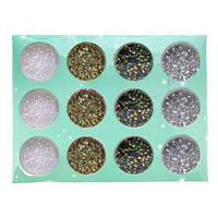 Набор декора для дизайна ногтей, Кристаллы, 12шт