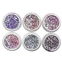 Набір декору для дизайну нігтів, Мікс №3, 6шт