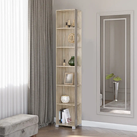 Шкаф-пенал офисный угловой Эверест Бриз-18 сонома + трюфель Шкаф пенал с полками