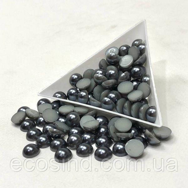 Напівбусини перламутрові 8мм, 10 гр/уп - колір сірий #Z52, фото 1