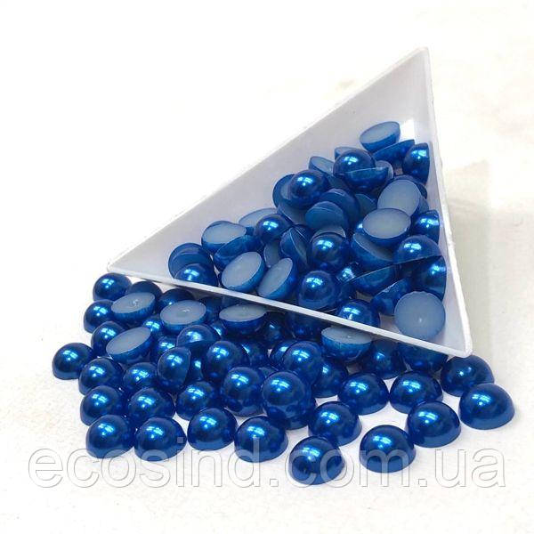 Напівбусини перламутрові 8мм, 10 гр/уп - колір синій #Z37, фото 1