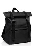 Рюкзак рол Sambag RollTop Milton чорний тканинний (24211065m), фото 4