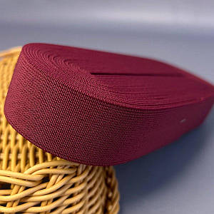 Резинка турецька щільна 3см, 10м - бордовий