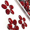 Напівбусини пришивні овальні грановані 8х10 мм, 10г колір - червоний, фото 3