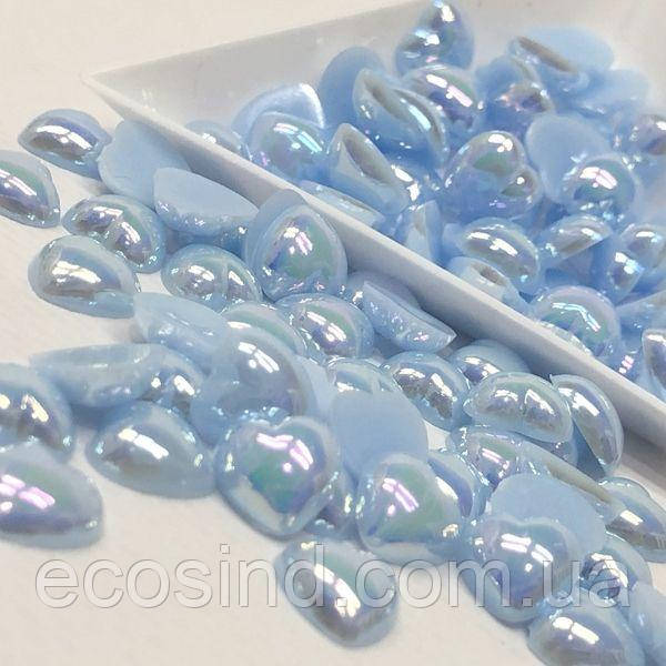 Напівбусини серця 10мм, #А10 з покриттям АВ - 25од/уп, фото 1