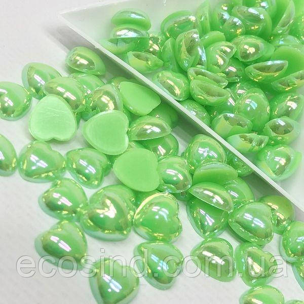 Напівбусини серця 10мм, #А2 з покриттям АВ - 25од/уп, фото 1