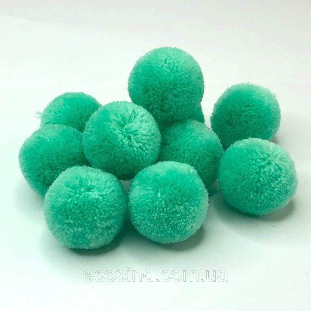Помпон велюровий 3 см - м'ятний, фото 1