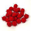 Помпони люрекс 2,5 см, 25 од/упаковка червоні, фото 2