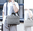 Сумка для ноутбука рожева 15.6" Narniu жіночий портфель поліуретановий вологозахисний під ноутбук 15 дюймів рожевий, фото 9