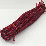 Синельний дріт люрекс - червона, фото 3