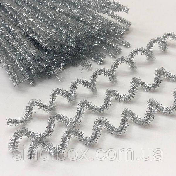 Синельний дріт люрекс - срібна, фото 1
