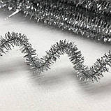 Синельний дріт люрекс - срібна, фото 2