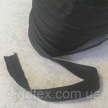 Рулонна блискавка типу "спіраль" T-3 (200 м.), Чорний, фото 1