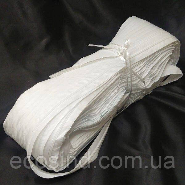 Рулонна блискавка типу "спіраль" T-3 (200 м.), Білий, фото 1