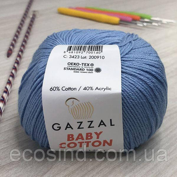 Пряжа Gazzal – Baby Cotton колір 3423 Перванш