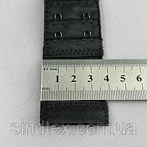 Подовжувач для бюстгальтера на 2 гачки, чорний 3,8х9,5 см, фото 5