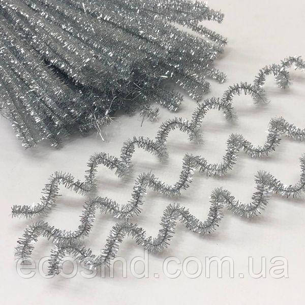 Синельний дріт люрекс - срібна, фото 1