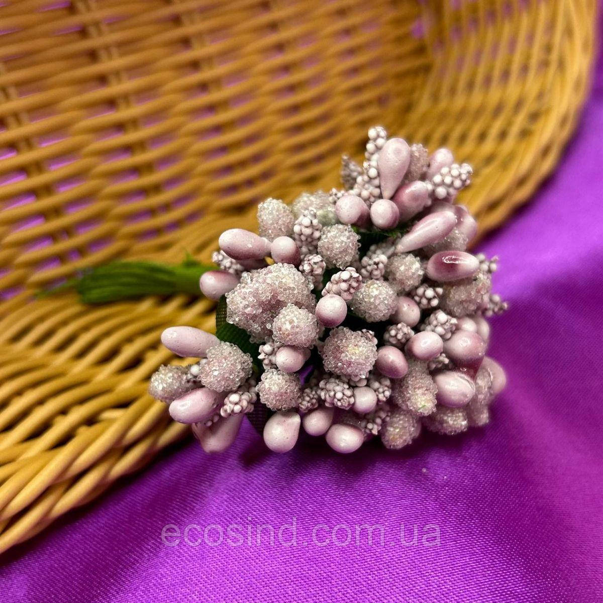 Тичинки в букеті на гілці 8,5 см - пудровий, фото 1