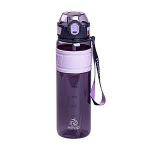 Пляшка для води спортивна з фліп кришкою Houo на 1 л фіолетова