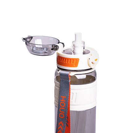 Пляшка для води спортивна з фліп кришкою Houo на 1 л біла, фото 2