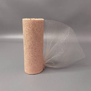 Фатин у рулоні з напиленням - 15см, моток 9 м - пудра