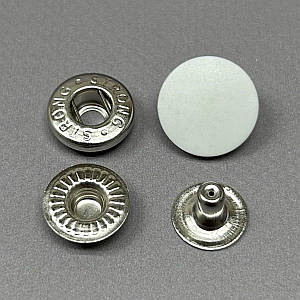 Кнопка Альфа з білим пластиковим капелюшком 17мм (50шт) (00756)