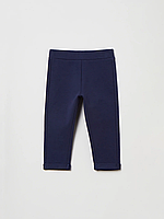 Дитячі темно-сині трикотажні штани для дівчинки двонитка 74cm (9-12М)
