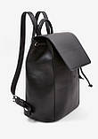 Жіночий шкіряний рюкзак Kim The Wings чорний крат 36х27х13 см, фото 3