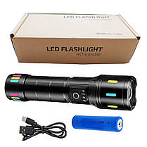 Ліхтар NIGHT VISION FLUORESCENCE CA171-D 1 РЕЖИМ WHITE LASER LED PM10-TG, індикація заряду, 1x18650/3xAAA, ЗП, фото 4