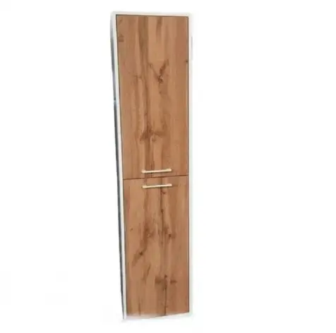 Пенал у ванну під дерево 40 см завширшки Ювента Afina AfP-170L White / Wotan Oak, фото 1