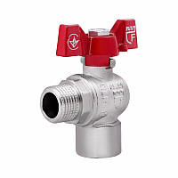 Кран кульовий SD Forte 1/2" ВЗ для води угловой (метелик) SF267W15