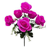 Штучні квіти букет троянди Дніпро, 40см, фото 6